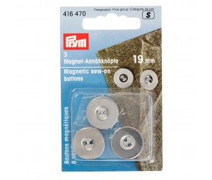 Nasturi magnetici aplicabili 19mm argintii - Prym 416470
